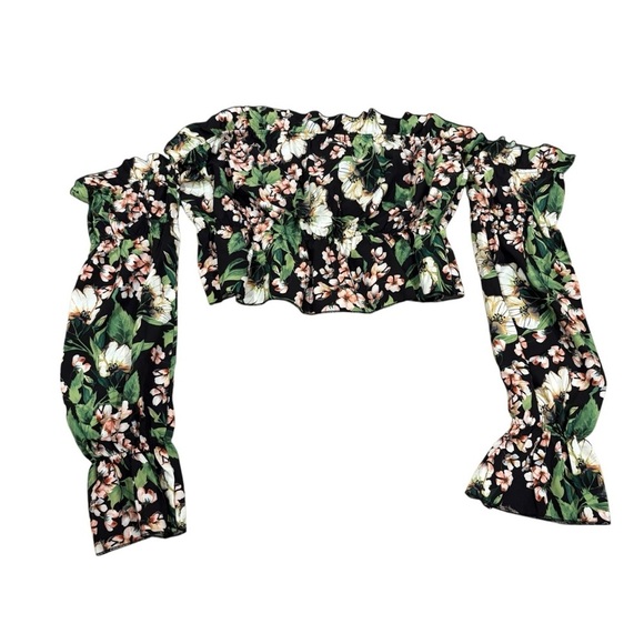 SHEIN Tops - Shein Floral Women Off-The-Shoulder Long Sleeve Blouse XL